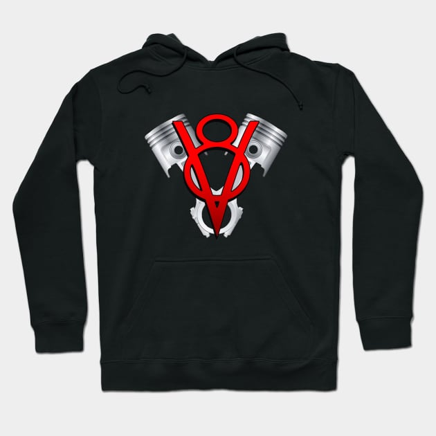 V8 Engine American Muscle car Hoodie by Jose Luiz Filho